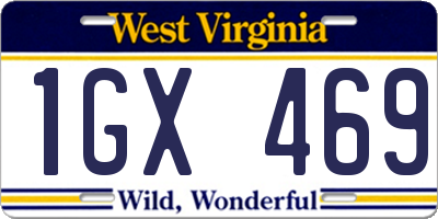 WV license plate 1GX469
