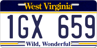 WV license plate 1GX659