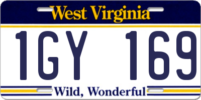WV license plate 1GY169