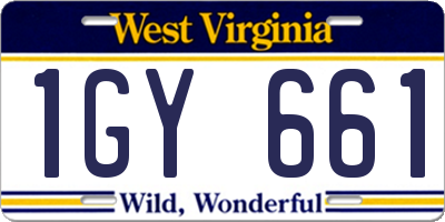 WV license plate 1GY661