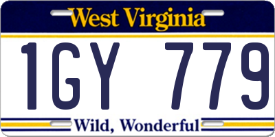 WV license plate 1GY779