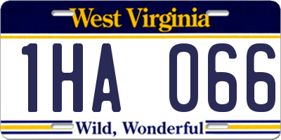 WV license plate 1HA066
