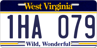 WV license plate 1HA079