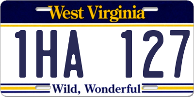 WV license plate 1HA127