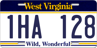 WV license plate 1HA128