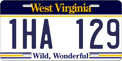 WV license plate 1HA129