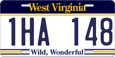 WV license plate 1HA148