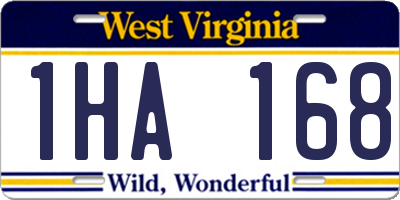 WV license plate 1HA168