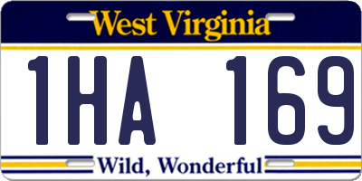WV license plate 1HA169