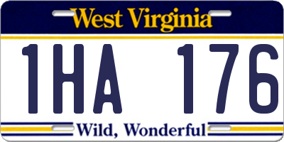 WV license plate 1HA176