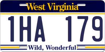 WV license plate 1HA179