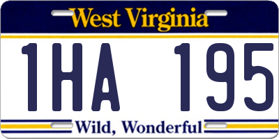 WV license plate 1HA195