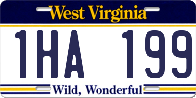 WV license plate 1HA199