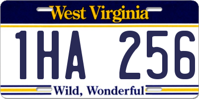 WV license plate 1HA256