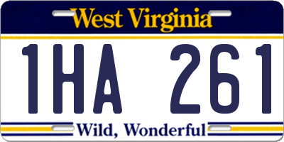 WV license plate 1HA261