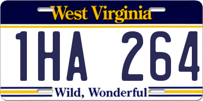 WV license plate 1HA264