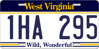 WV license plate 1HA295