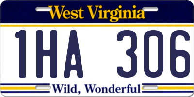WV license plate 1HA306