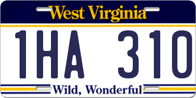 WV license plate 1HA310