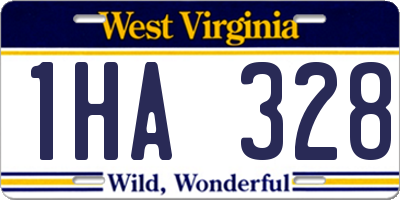 WV license plate 1HA328