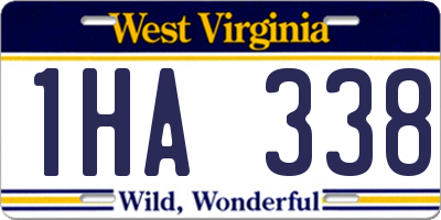 WV license plate 1HA338