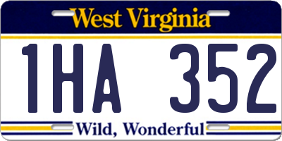 WV license plate 1HA352