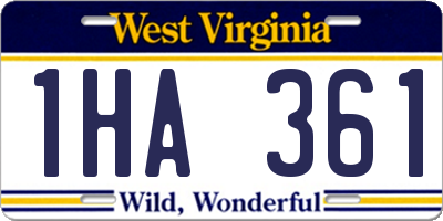 WV license plate 1HA361