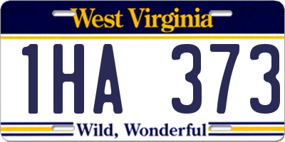 WV license plate 1HA373