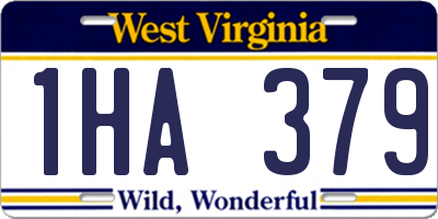 WV license plate 1HA379