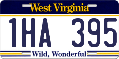 WV license plate 1HA395