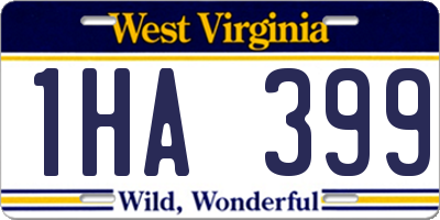 WV license plate 1HA399