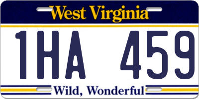 WV license plate 1HA459