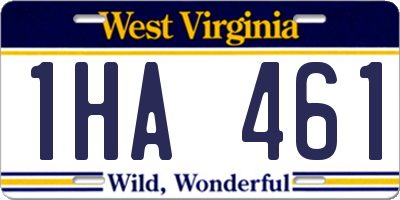 WV license plate 1HA461