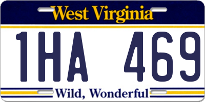WV license plate 1HA469