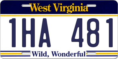 WV license plate 1HA481