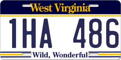 WV license plate 1HA486