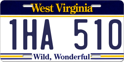 WV license plate 1HA510