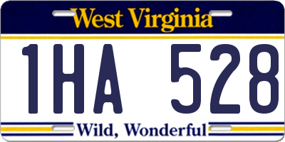 WV license plate 1HA528