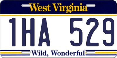 WV license plate 1HA529