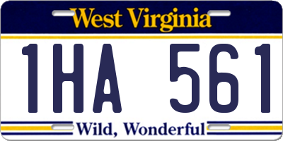 WV license plate 1HA561