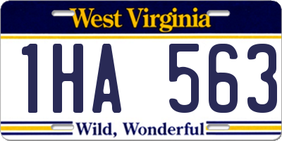 WV license plate 1HA563