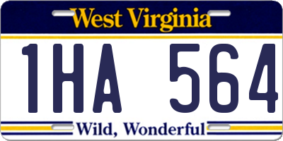 WV license plate 1HA564