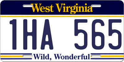 WV license plate 1HA565