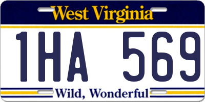WV license plate 1HA569