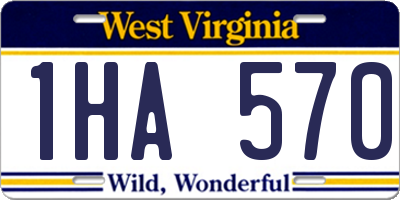 WV license plate 1HA570
