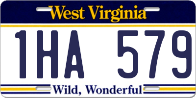 WV license plate 1HA579