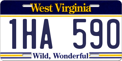 WV license plate 1HA590