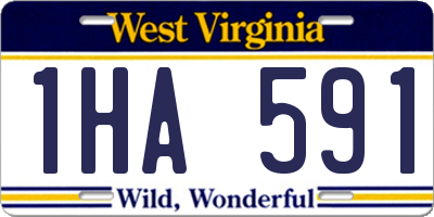 WV license plate 1HA591