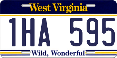 WV license plate 1HA595