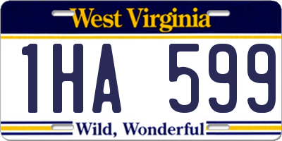 WV license plate 1HA599